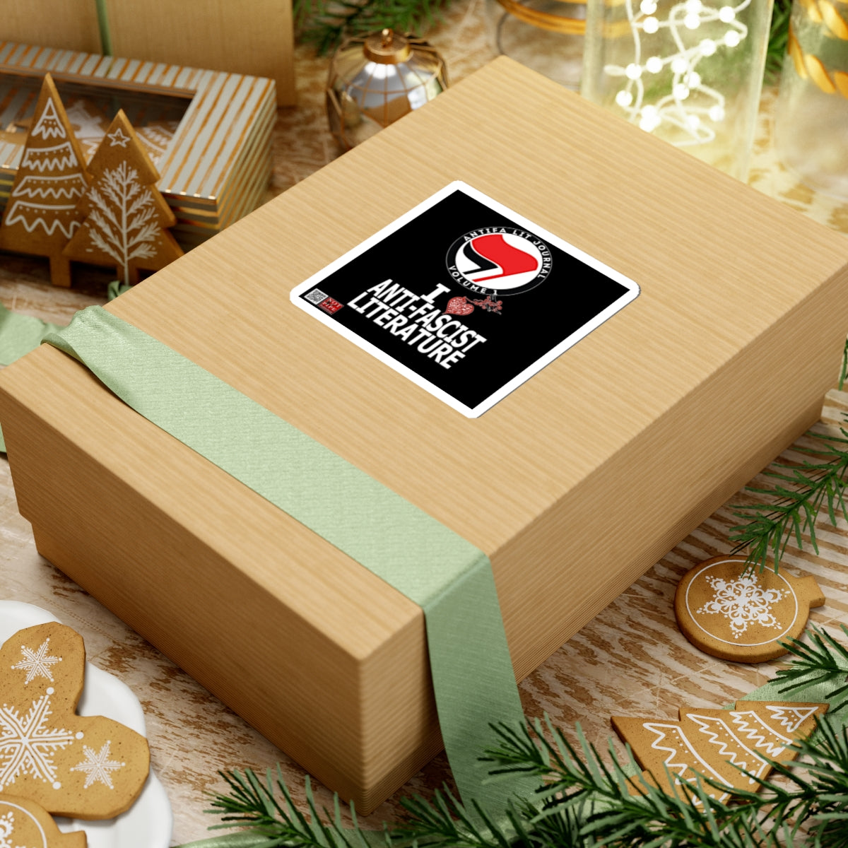 I ❤️ Anti-Fascist Literature Sticker