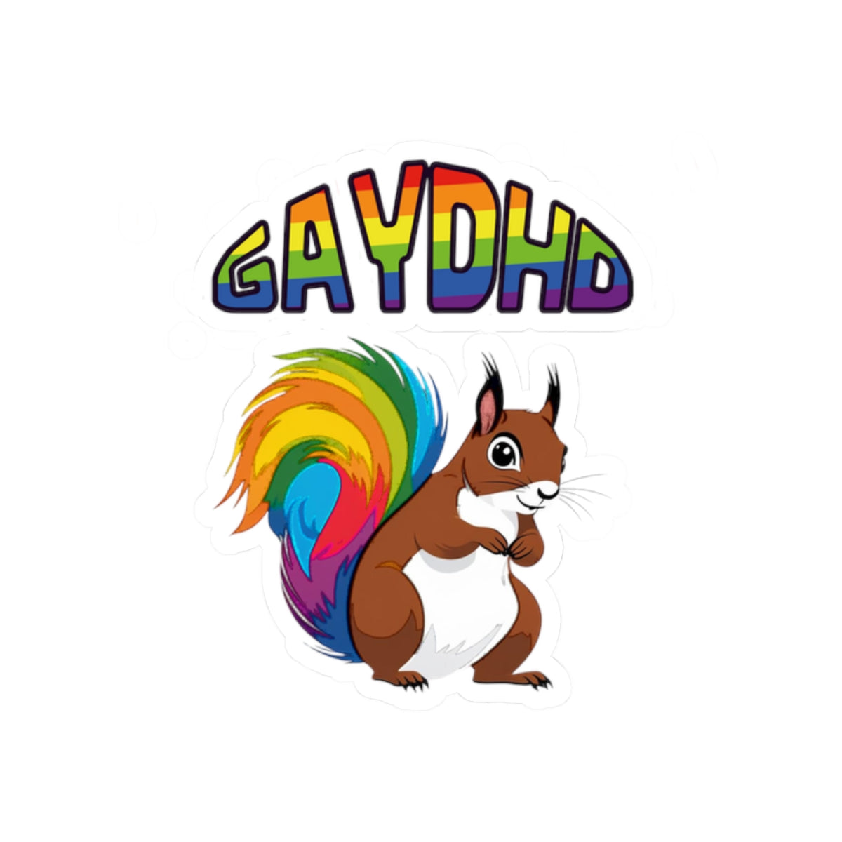 GayDHD Kiss-Cut Sticker