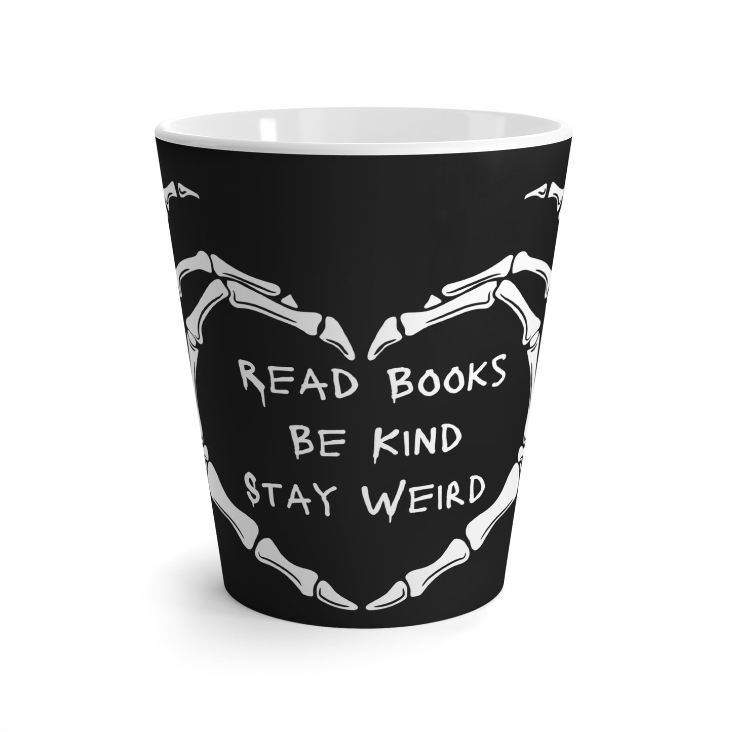 Read Books, Be Kind, Stay Weird Latte Mug
