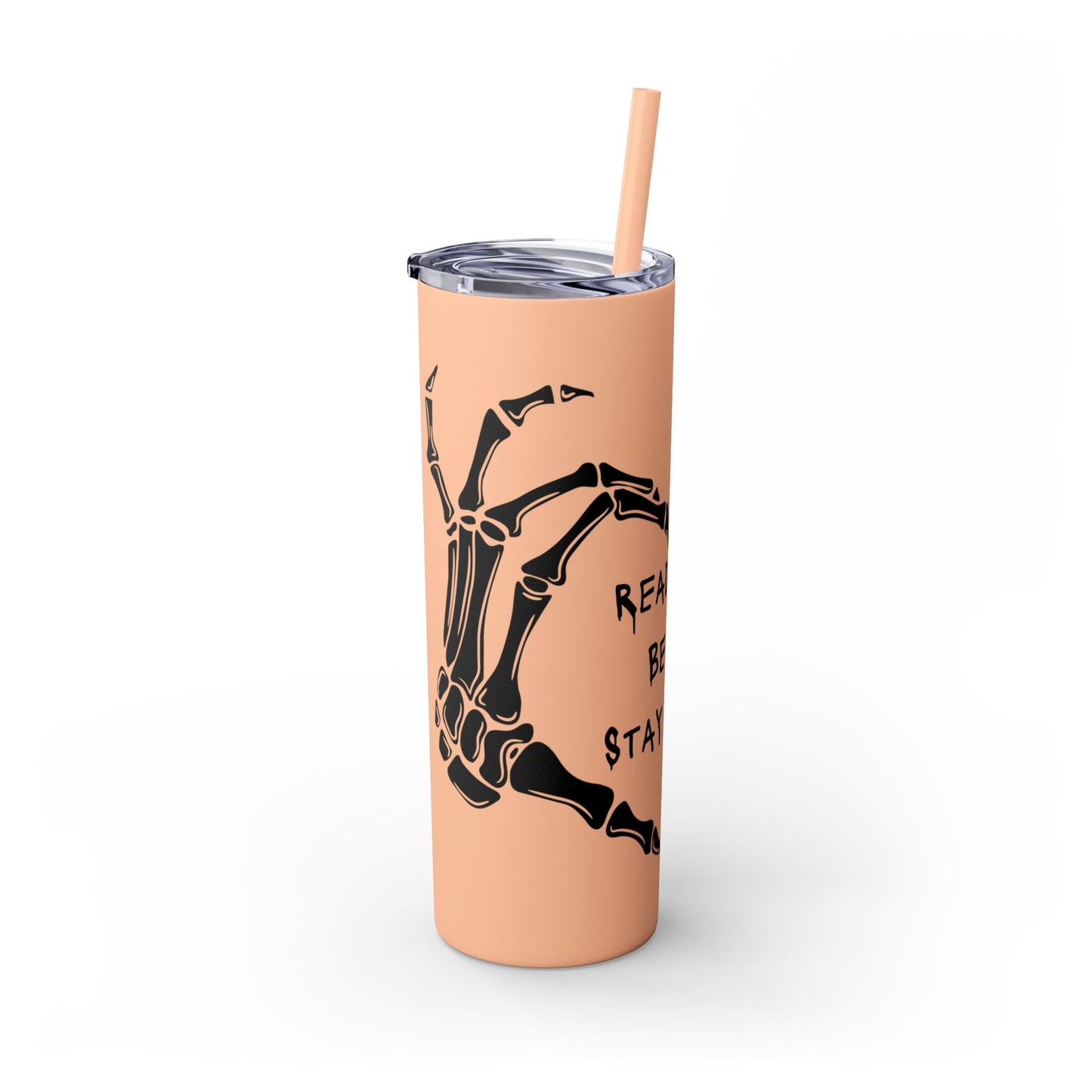 Read Books, Be Kind, Stay Weird Skinny Tumbler with Straw