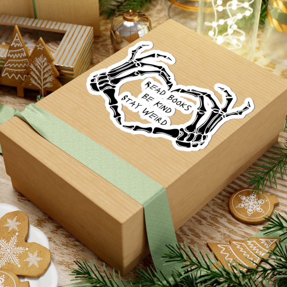 Read Books, Be Kind, Stay Weird Kiss-Cut Sticker