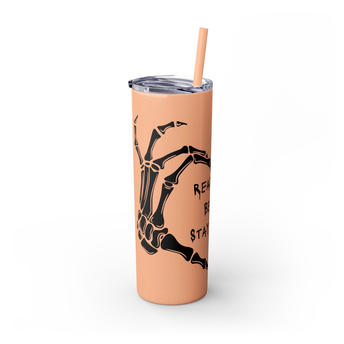 Read Books, Be Kind, Stay Weird Skinny Tumbler with Straw
