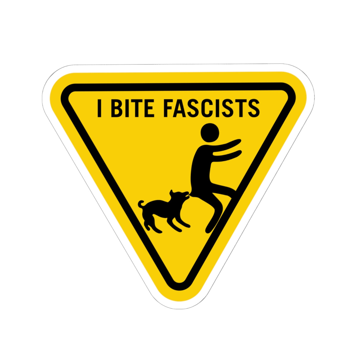 I Bite Fascists Kiss-Cut Sticker