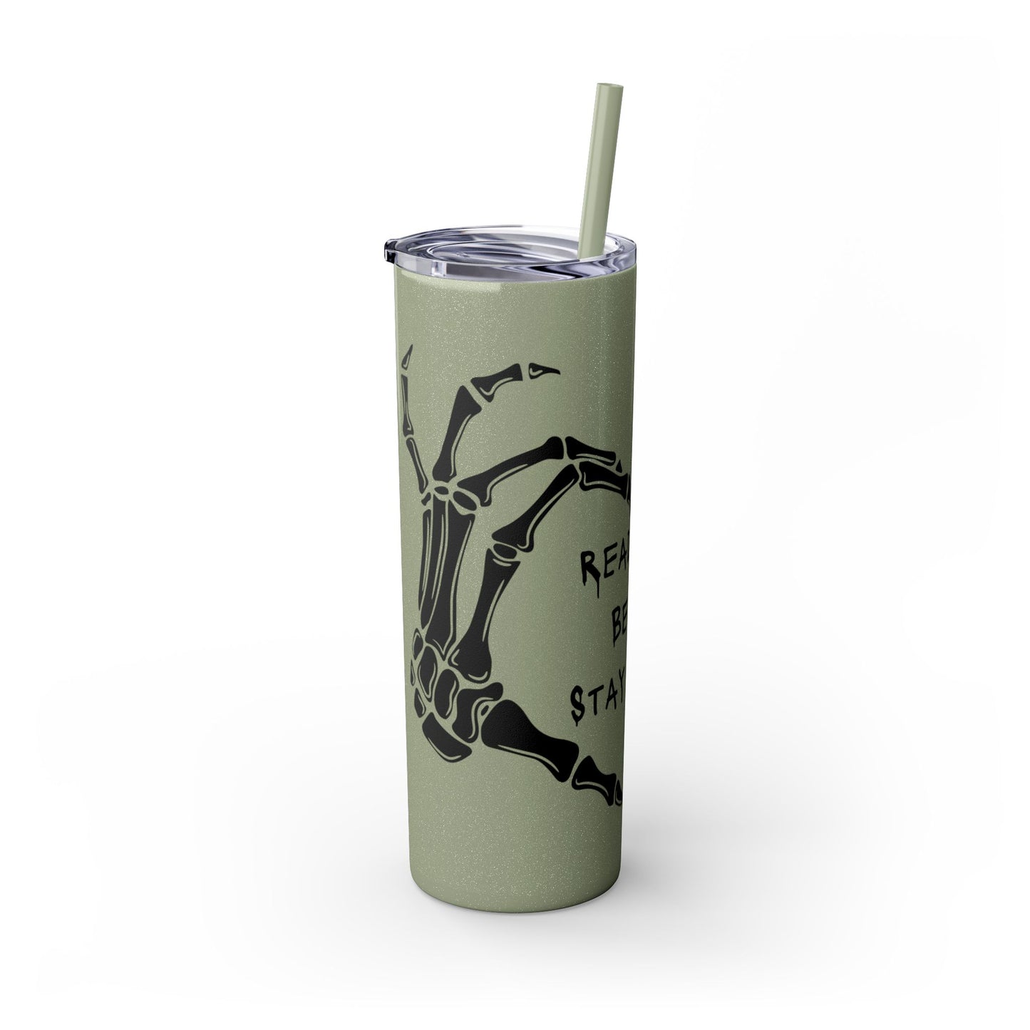 Read Books, Be Kind, Stay Weird Skinny Tumbler with Straw