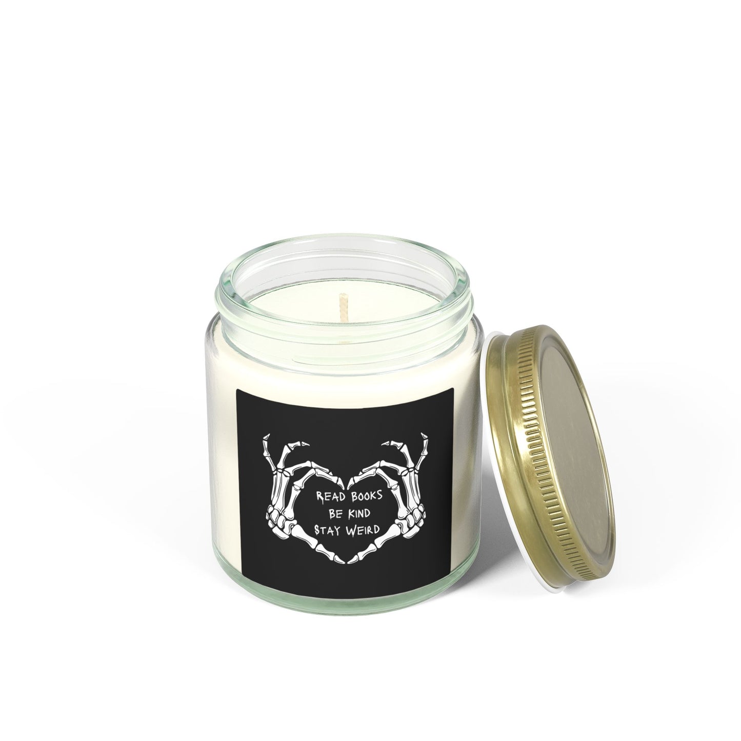 Read Books, Be Kind, Stay Weird Coconut Apricot Scented Candle