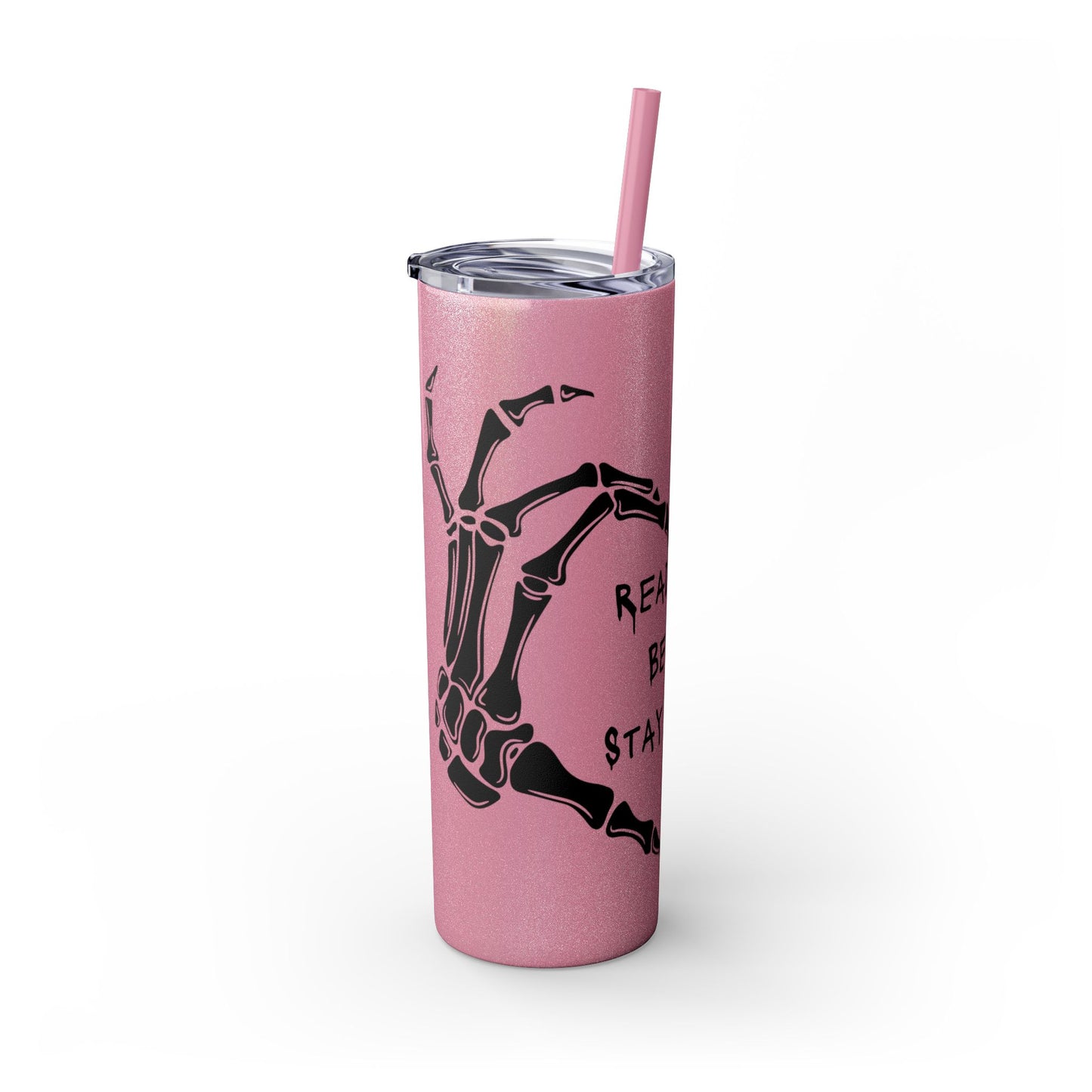 Read Books, Be Kind, Stay Weird Skinny Tumbler with Straw