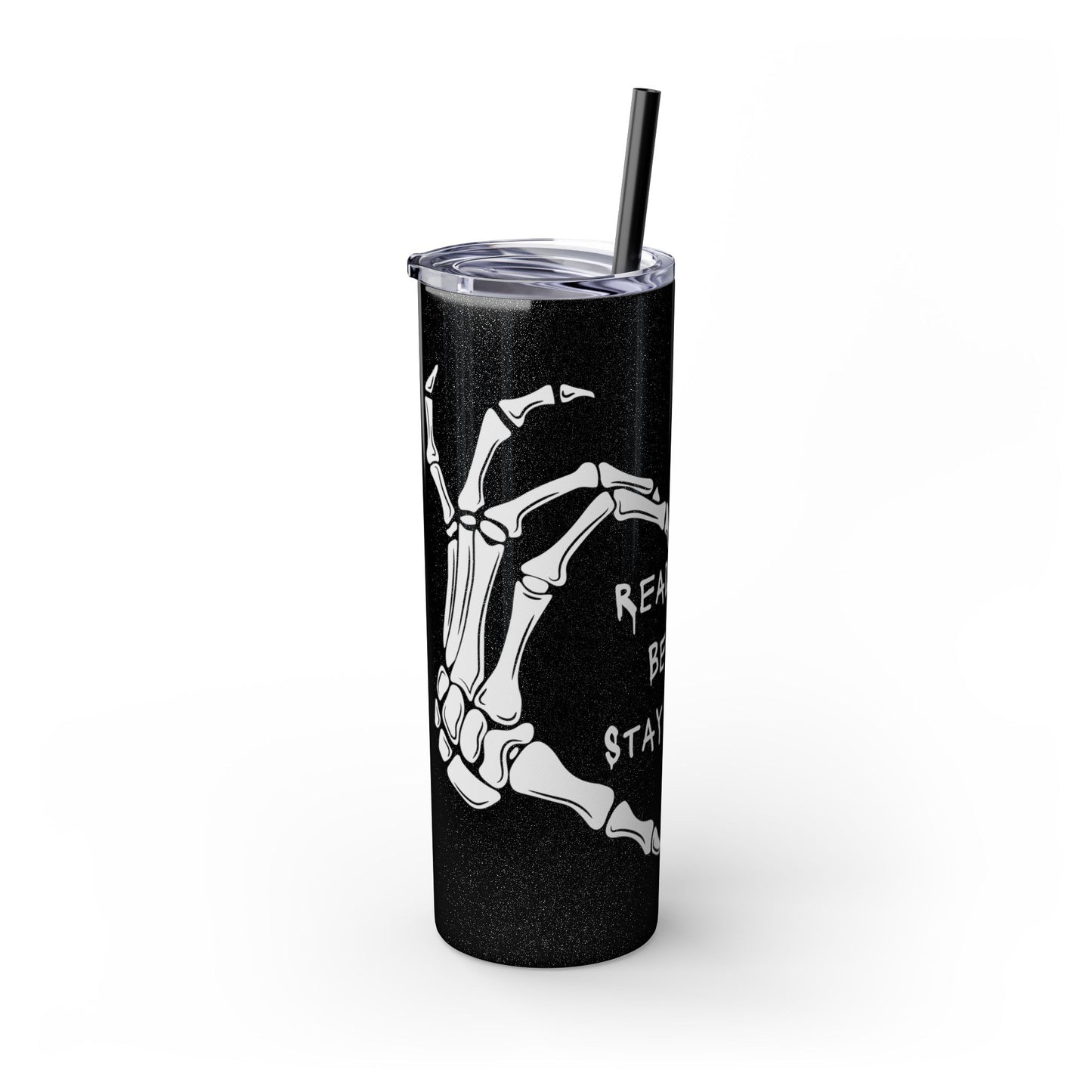 Read Books, Be Kind, Stay Weird Skinny Tumbler with Straw