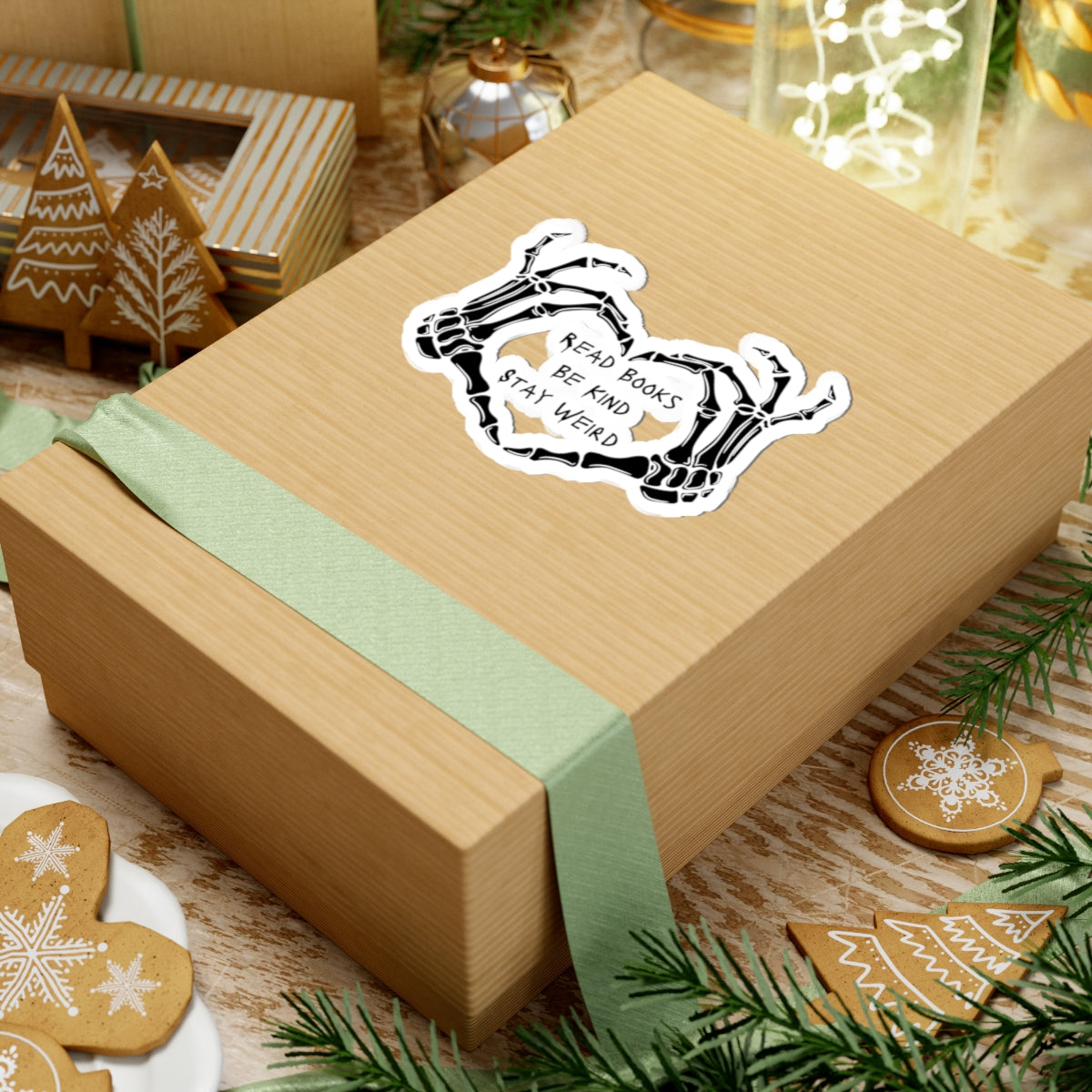 Read Books, Be Kind, Stay Weird Kiss-Cut Sticker