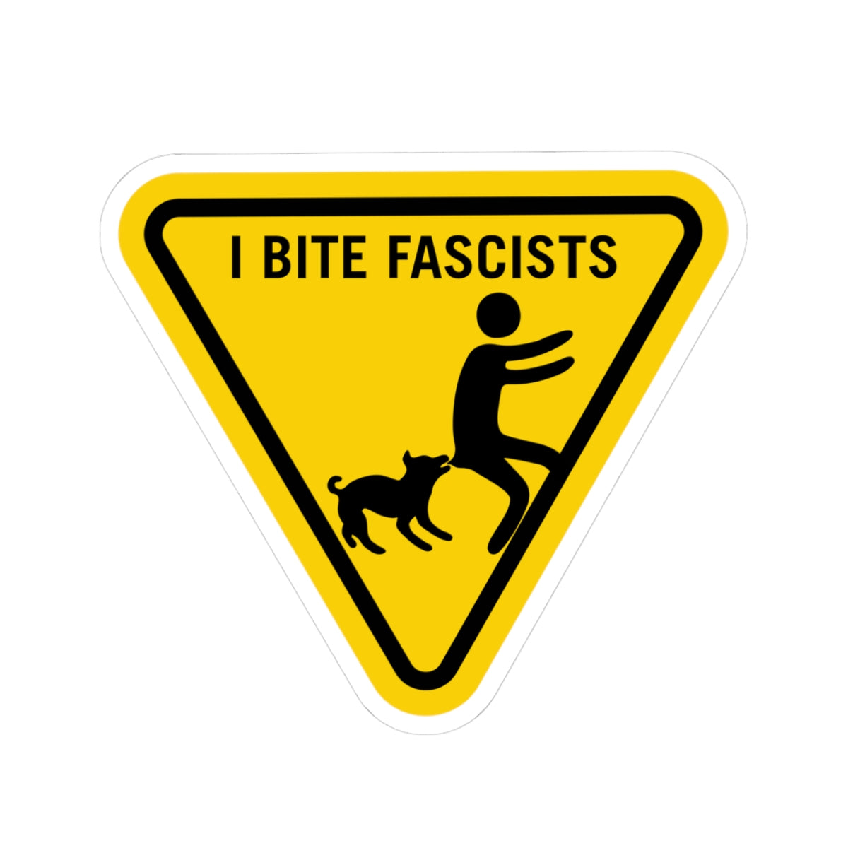 I Bite Fascists Kiss-Cut Sticker