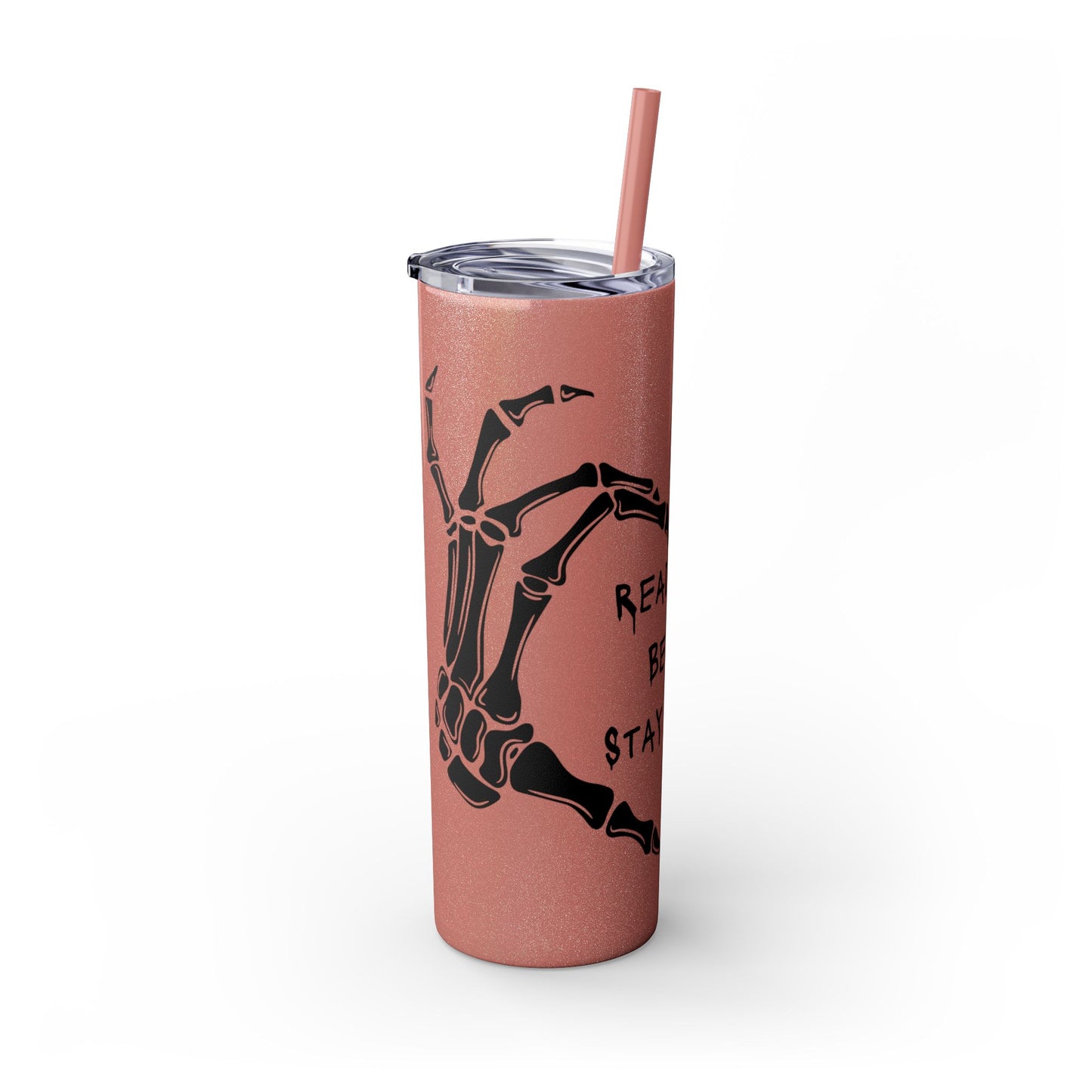 Read Books, Be Kind, Stay Weird Skinny Tumbler with Straw