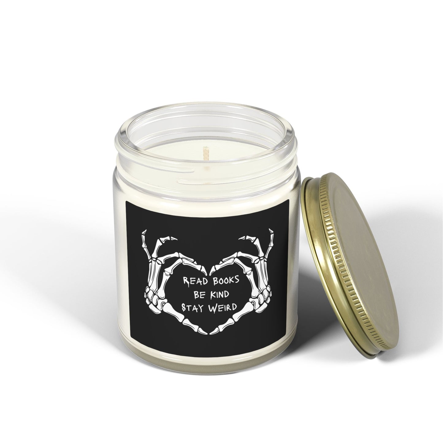 Read Books, Be Kind, Stay Weird Coconut Apricot Scented Candle
