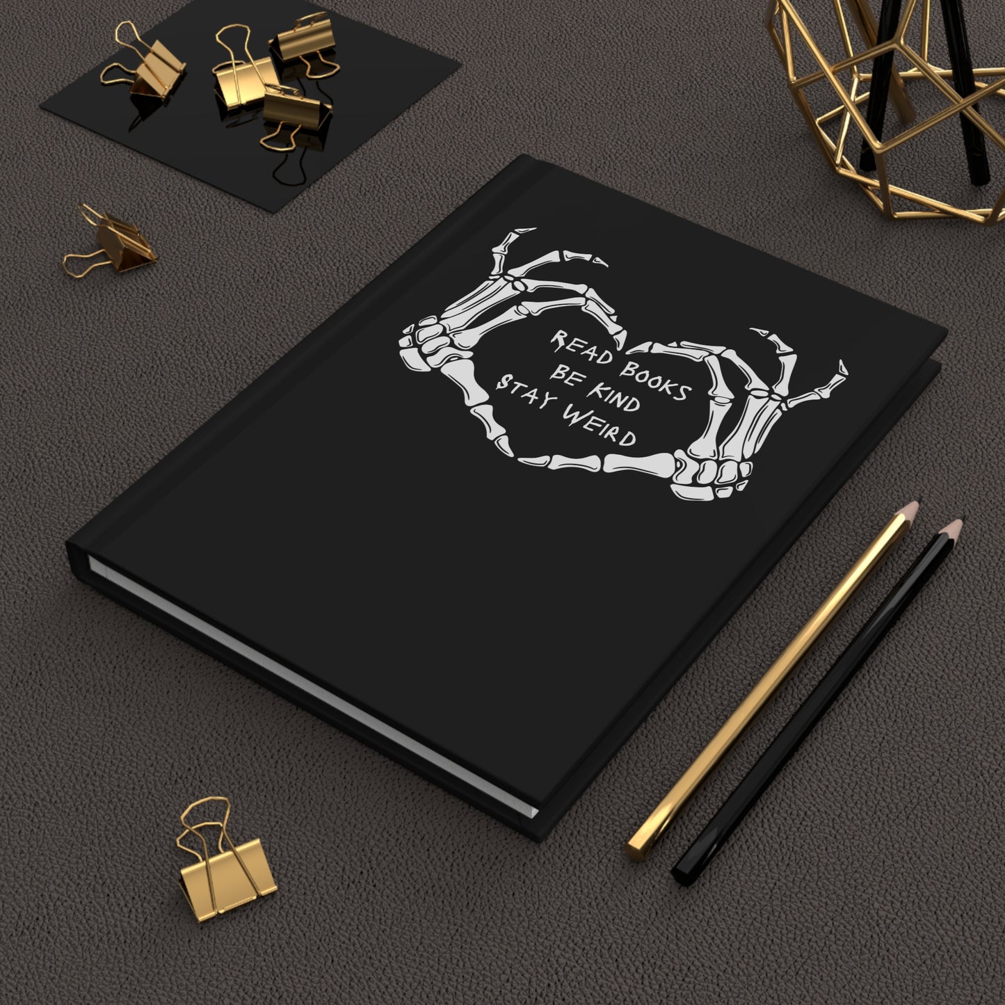 Read Books, Be Kind, Stay Weird Hardcover Journal